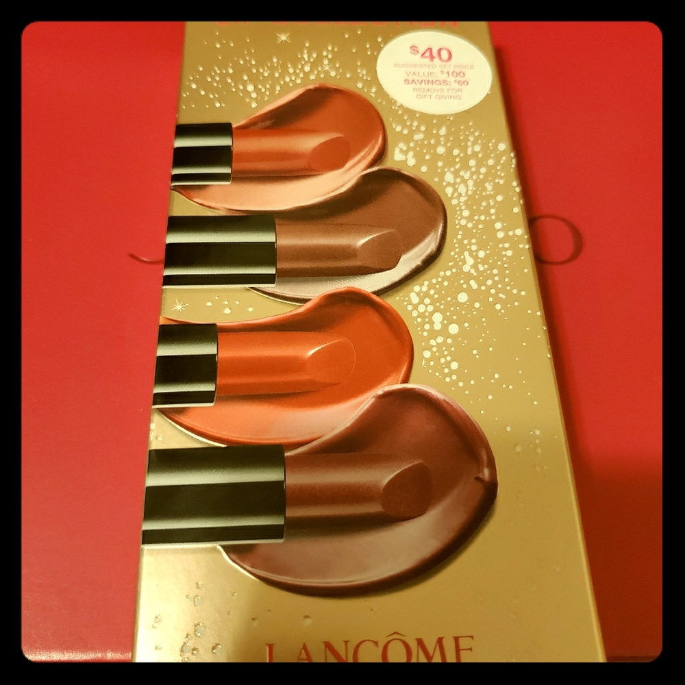 Lancome color design red lip collection